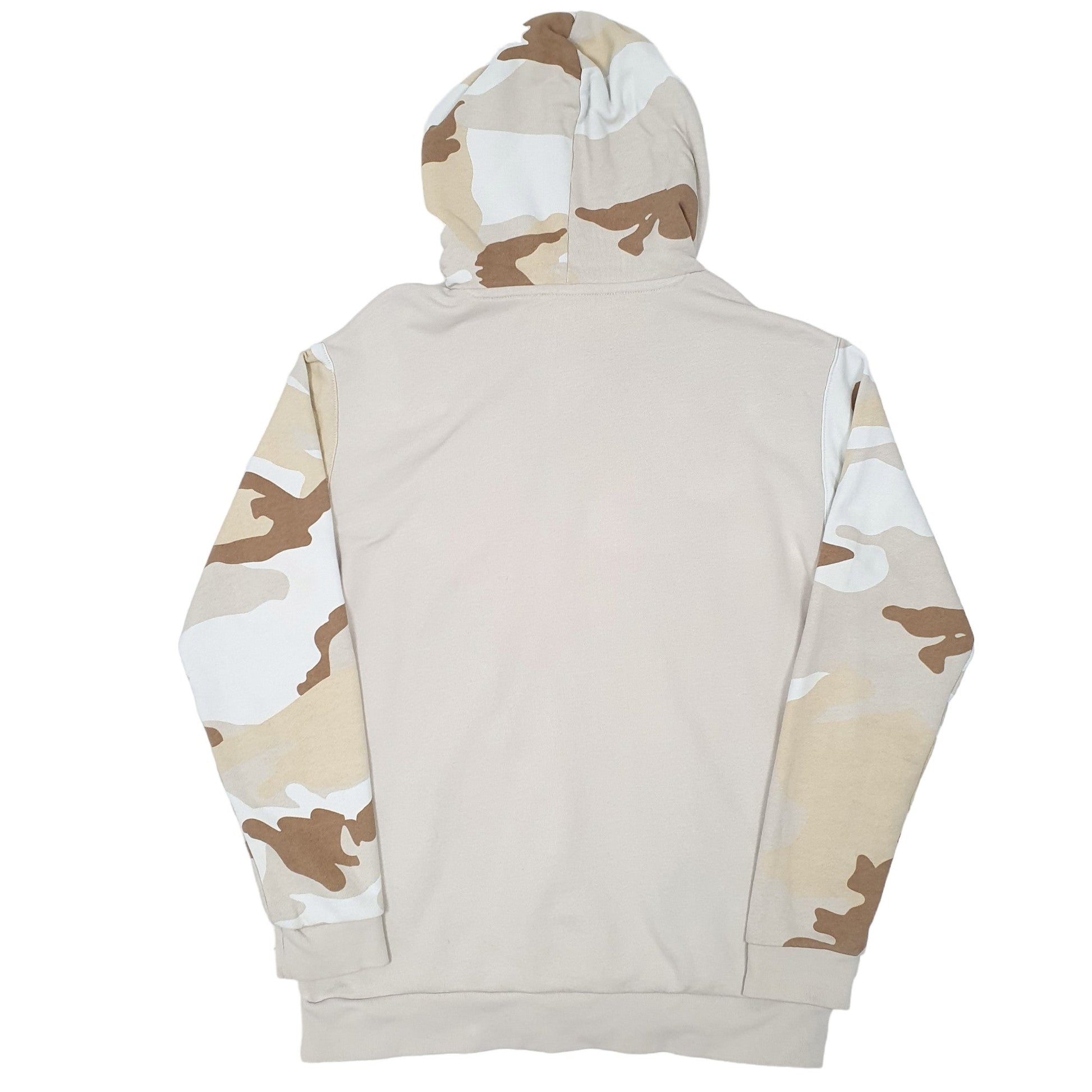 Adidas Camouflage Spellout Hoodie Cotton Jumper M - Bundl Clothing-Mens Beige Adidas Camouflage Spellout Hoodie Jumper