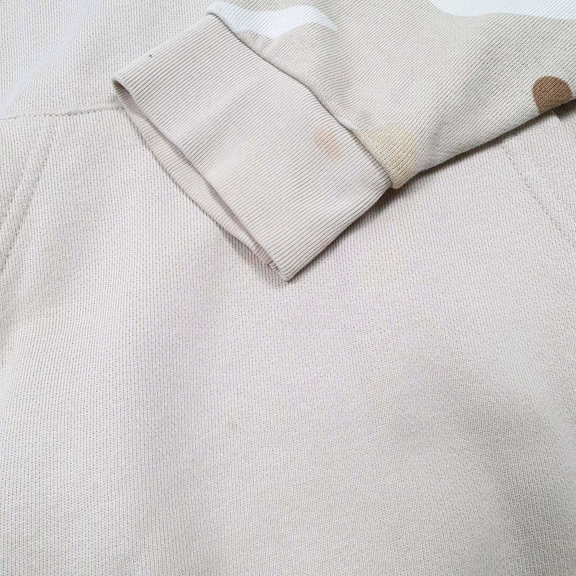 Adidas Camouflage Spellout Hoodie Cotton Jumper M - Bundl Clothing-Mens Beige Adidas Camouflage Spellout Hoodie Jumper