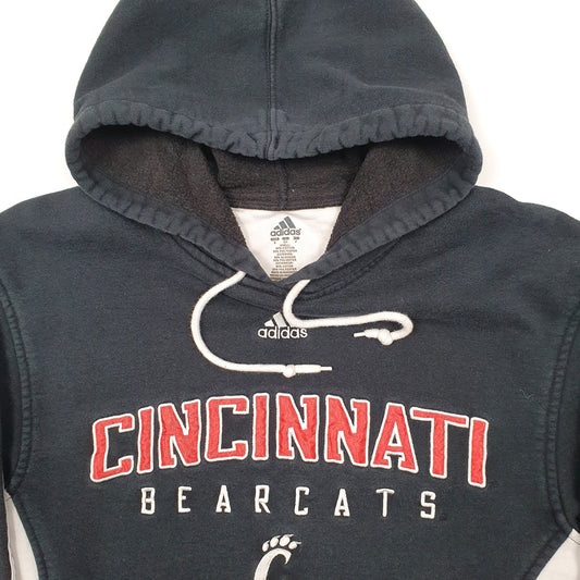 Adidas Cincinnati Bearcats USA College Football NFL Hoodie Cotton Jumper S - Bundl Clothing-Mens Black Adidas Cincinnati Bearcats USA College Football NFL Hoodie Jumper