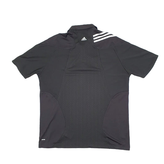 Adidas Climacool Active Short Sleeve Polyester Polo Shirt - Bundl Clothing-Adidas Climacool Active Short Sleeve Polyester Polo Shirt Black