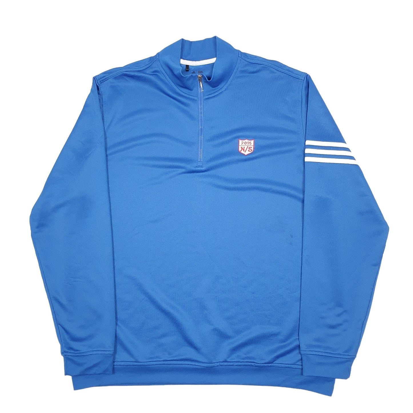 Adidas Climacool Quarter Zip Polyester Jumper XL - Bundl Clothing-Mens Blue Adidas Climacool Quarter Zip Jumper