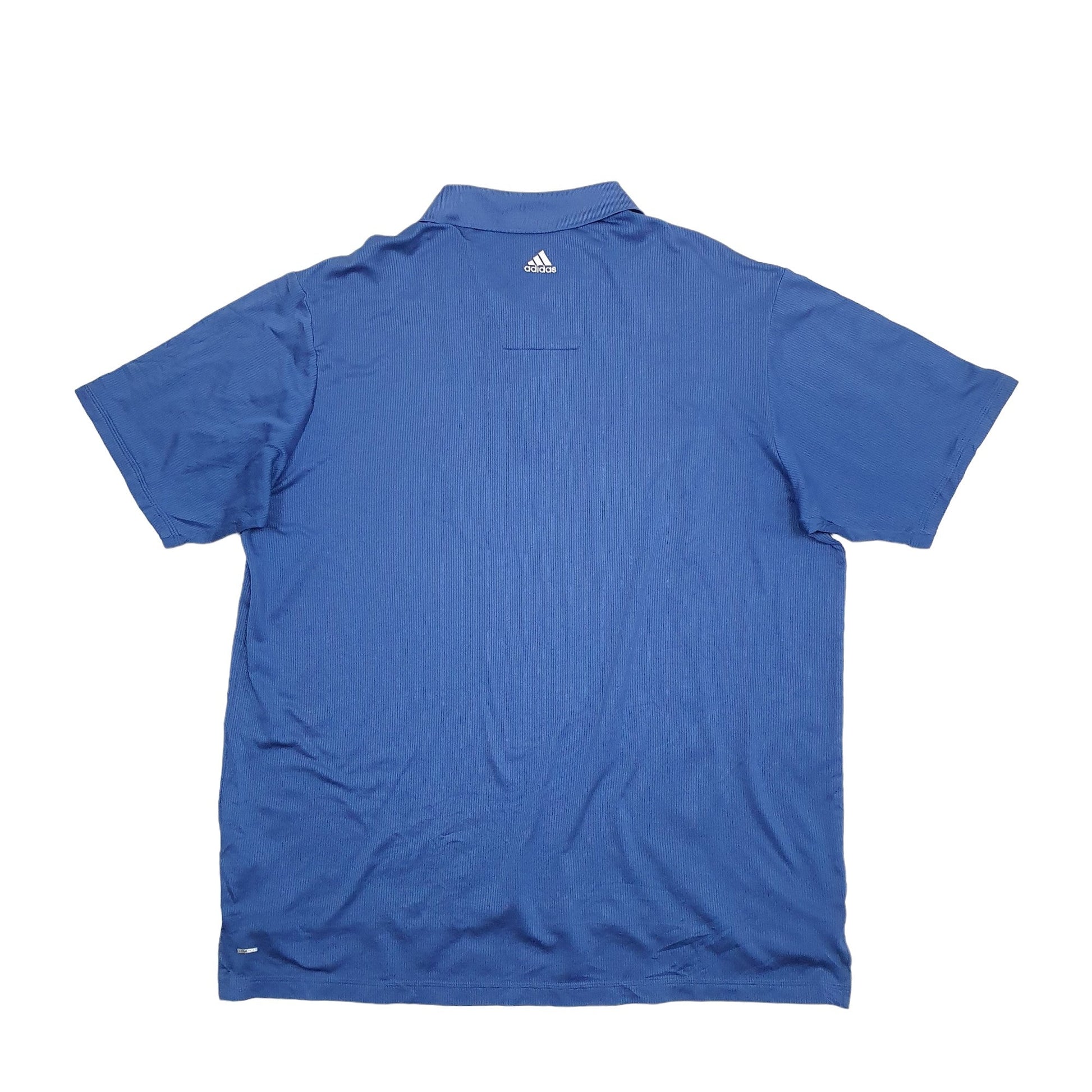 Adidas Climacool Short Sleeve Polyester Polo Shirt - Bundl Clothing-Adidas Climacool Short Sleeve Polyester Polo Shirt Blue