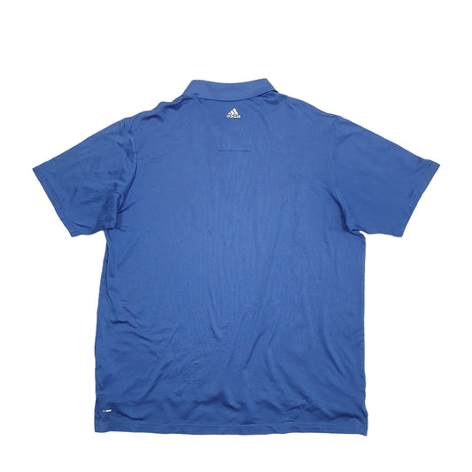 Adidas Climacool Short Sleeve Polyester Polo Shirt - Bundl Clothing-Adidas Climacool Short Sleeve Polyester Polo Shirt Blue