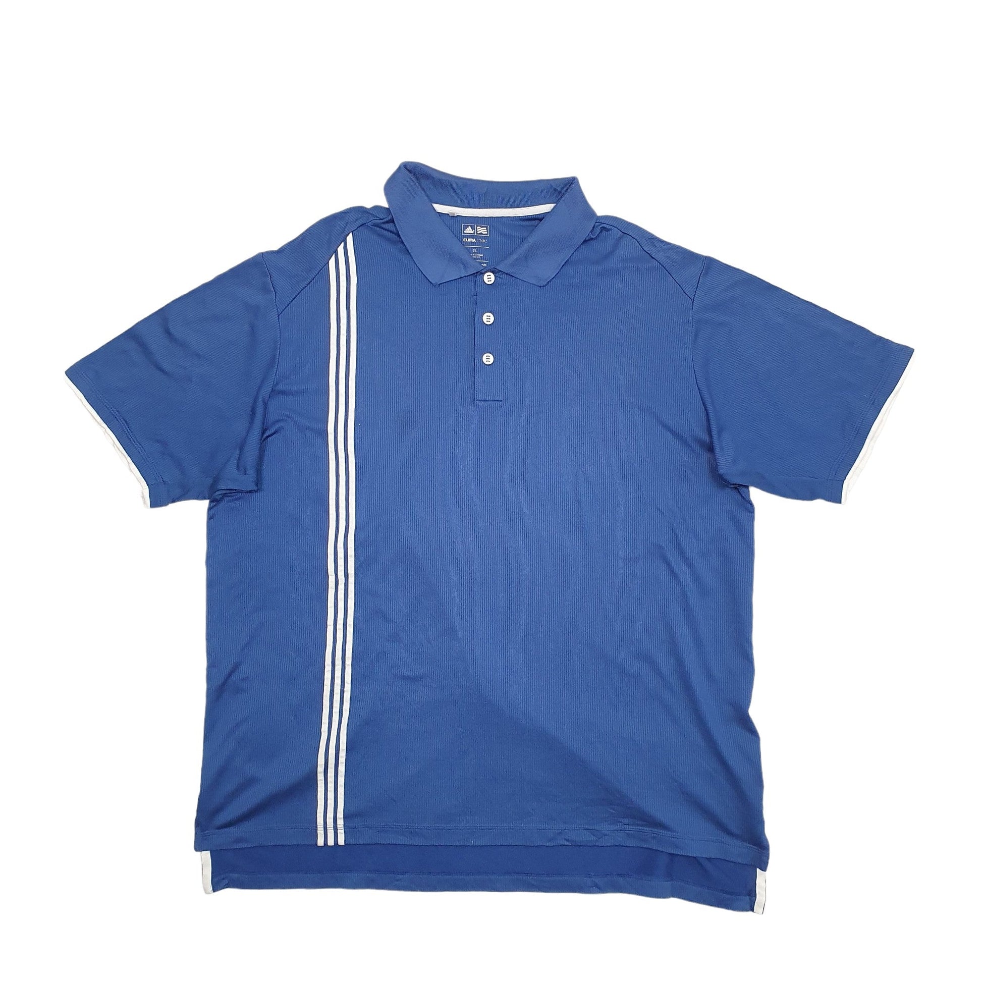 Adidas Climacool Short Sleeve Polyester Polo Shirt - Bundl Clothing-Adidas Climacool Short Sleeve Polyester Polo Shirt Blue