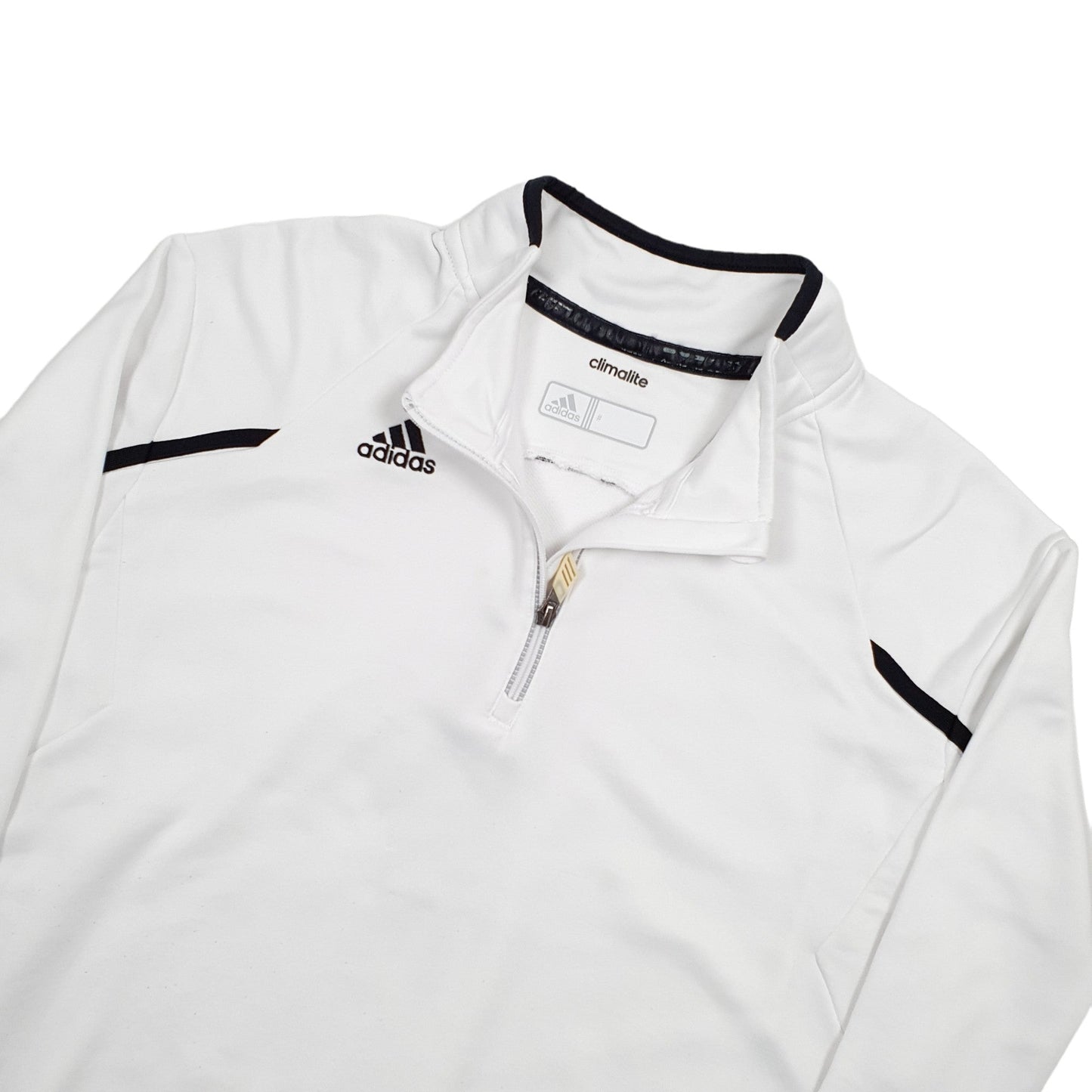 Adidas Climalite Active Quarter Zip L - Bundl Clothing-Adidas Climalite Active Quarter Zip L White