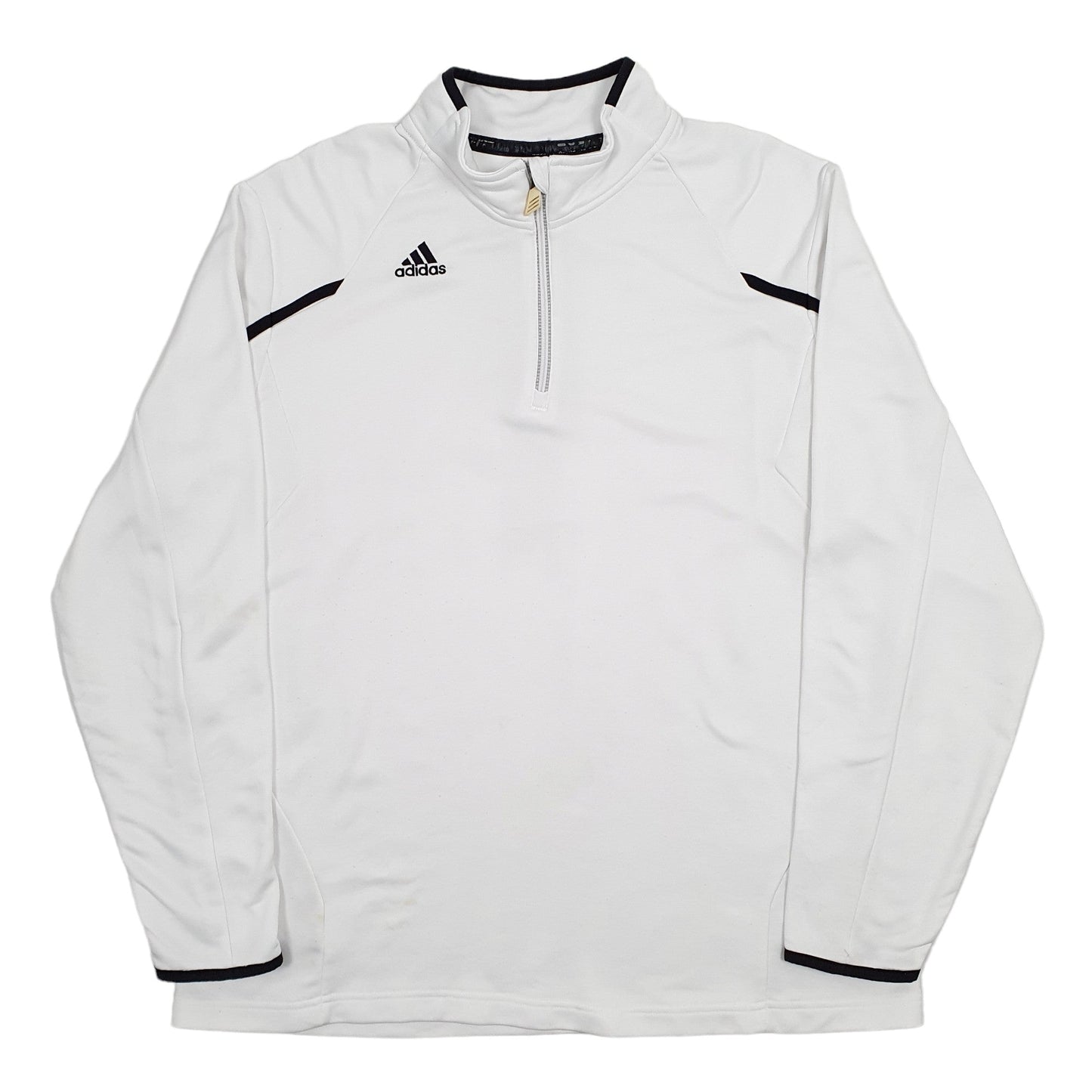 Adidas Climalite Active Quarter Zip L - Bundl Clothing-Adidas Climalite Active Quarter Zip L White