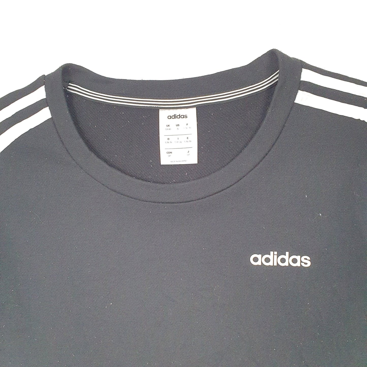 Adidas Climalite Crewneck Cotton Sweatshirt S - Bundl Clothing-Adidas Climalite Crewneck Cotton Sweatshirt S - Bundl Clothing-Womens Black Adidas Climalite Crewneck Jumper