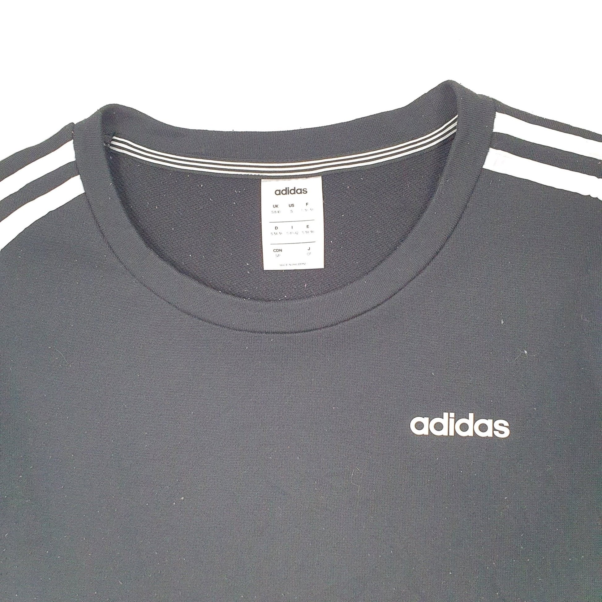 Adidas Climalite Crewneck Cotton Sweatshirt S - Bundl Clothing-Adidas Climalite Crewneck Cotton Sweatshirt S - Bundl Clothing-Womens Black Adidas Climalite Crewneck Jumper