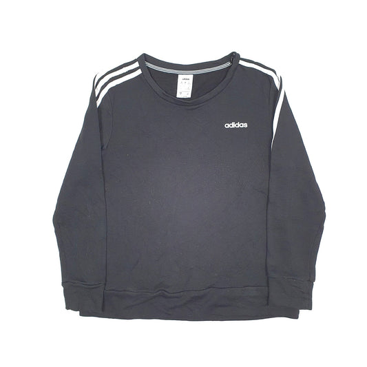 Adidas Climalite Crewneck Polyester Sweatshirt M - Bundl Clothing-Womens Black Adidas Climalite Crewneck Jumper