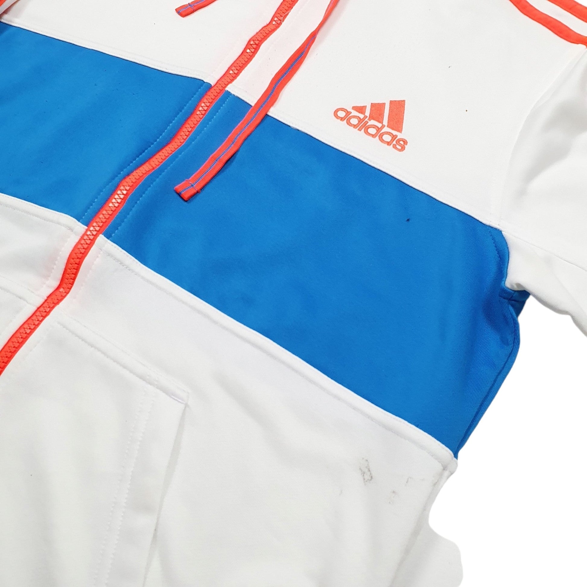 Adidas Climalite Full Zip Cotton Jumper M - Bundl Clothing-Adidas Climalite Full Zip Cotton Jumper M - Bundl Clothing-Mens White Adidas Climalite Full Zip Jumper