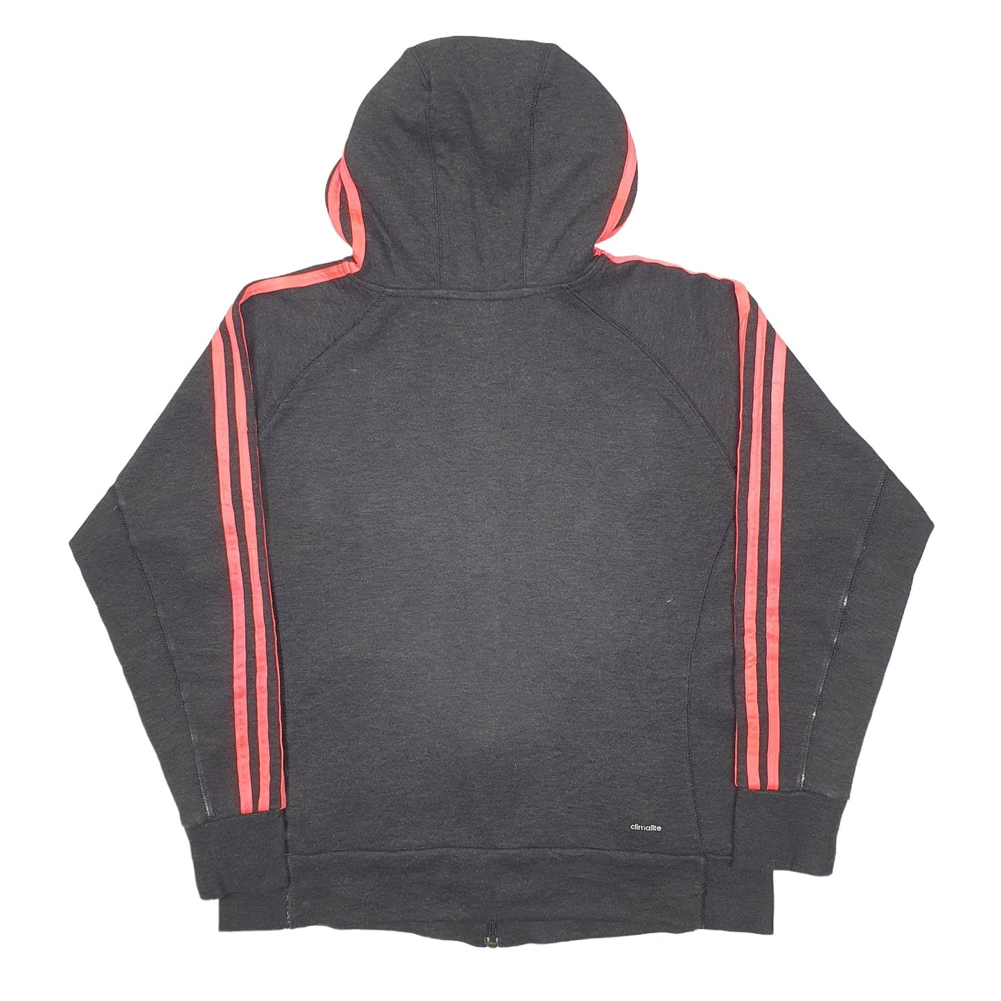 Adidas Climalite Full Zip Cotton & Polyester Jumper M - Bundl Clothing-Womens Black Adidas Climalite Full Zip Jumper