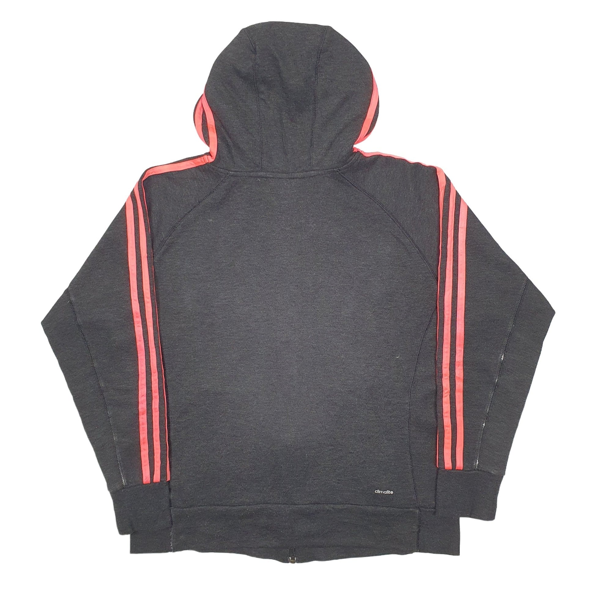Adidas Climalite Full Zip Cotton & Polyester Jumper M - Bundl Clothing-Womens Black Adidas Climalite Full Zip Jumper