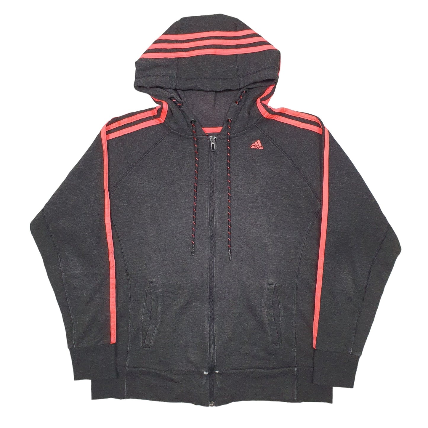 Adidas Climalite Full Zip Cotton & Polyester Jumper M - Bundl Clothing-Womens Black Adidas Climalite Full Zip Jumper
