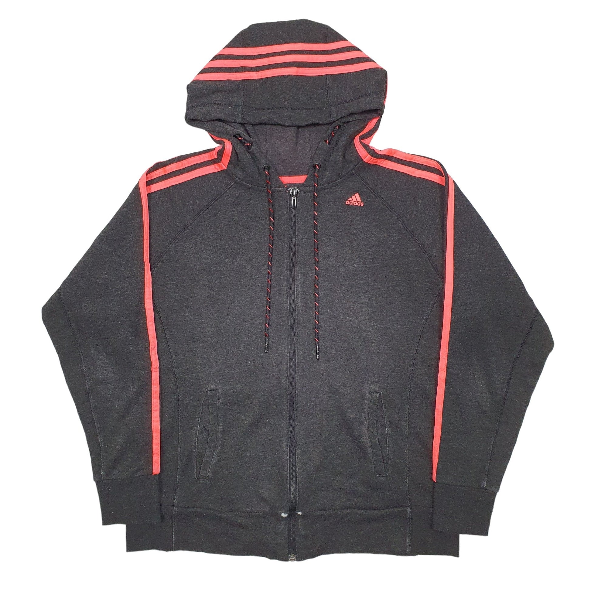 Adidas Climalite Full Zip Cotton & Polyester Jumper M - Bundl Clothing-Womens Black Adidas Climalite Full Zip Jumper