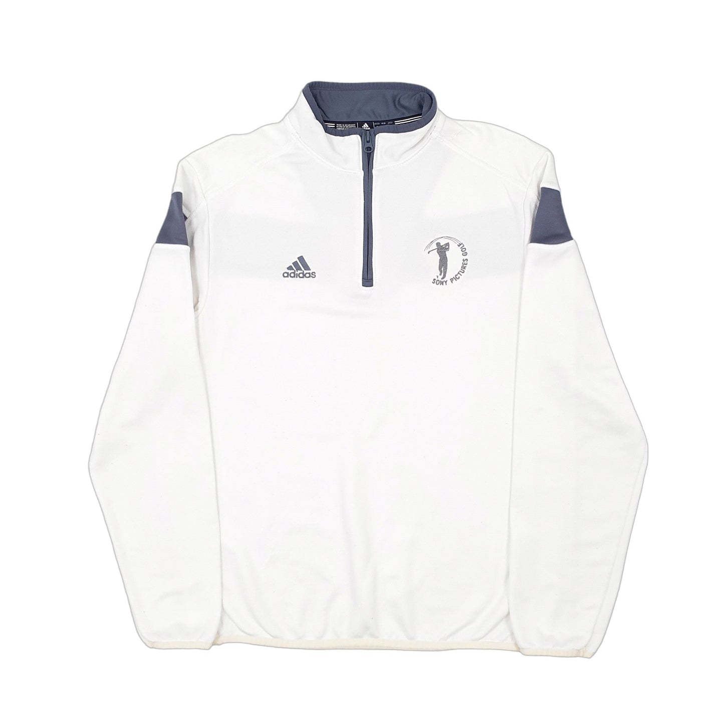 Adidas Climalite Golf Quarter Zip Polyester Jumper M - Bundl Clothing-Adidas Climalite Golf Quarter Zip Polyester Jumper M - Bundl Clothing-Mens White Adidas Climalite Golf Quarter Zip Jumper