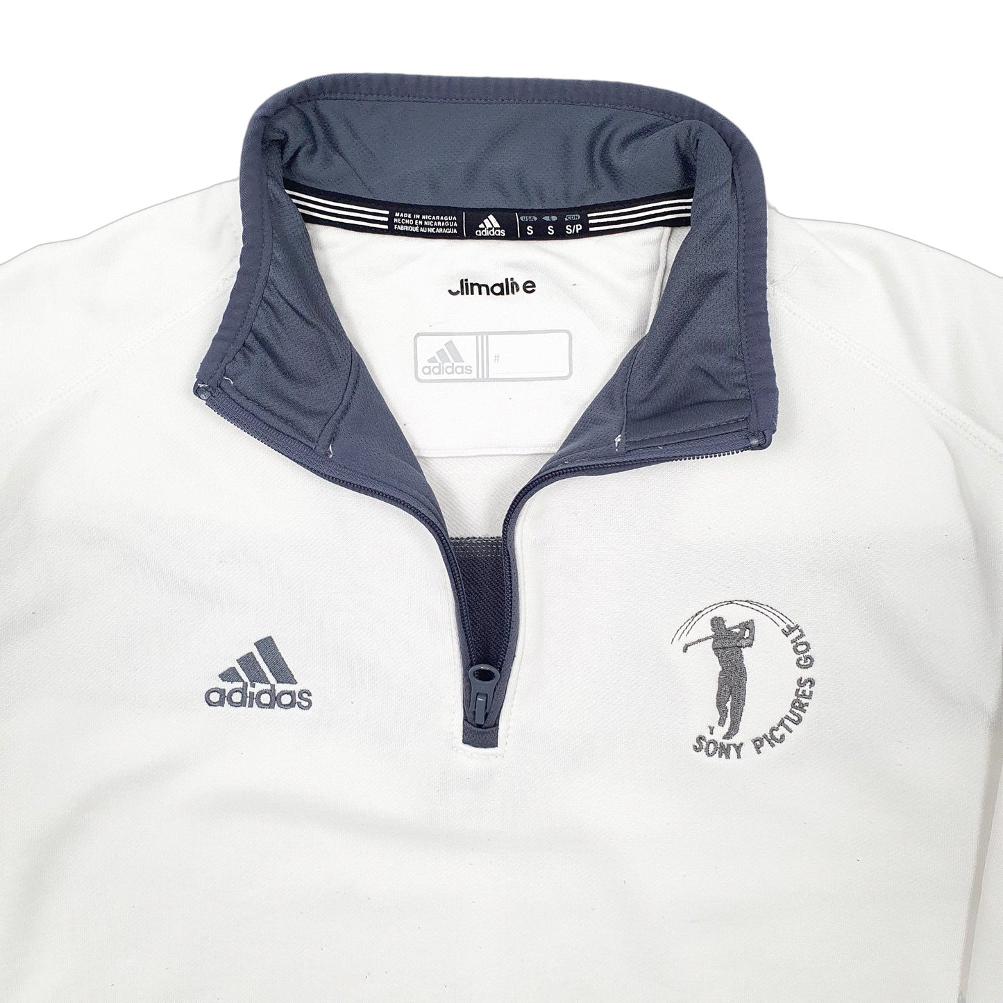 Adidas Climalite Golf Quarter Zip Polyester Jumper M - Bundl Clothing-Adidas Climalite Golf Quarter Zip Polyester Jumper M - Bundl Clothing-Mens White Adidas Climalite Golf Quarter Zip Jumper