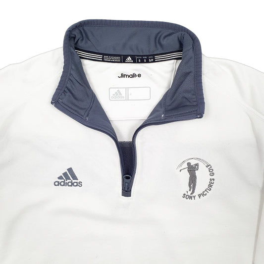 Adidas Climalite Golf Quarter Zip Polyester Jumper M - Bundl Clothing-Adidas Climalite Golf Quarter Zip Polyester Jumper M - Bundl Clothing-Mens White Adidas Climalite Golf Quarter Zip Jumper