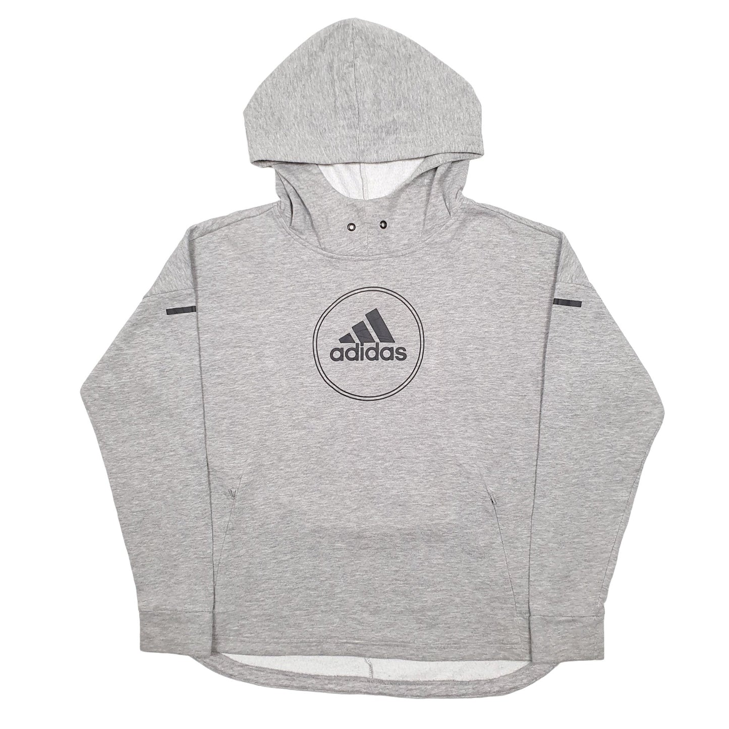 Adidas Climalite Hoodie Cotton & Polyester Jumper M - Bundl Clothing-Adidas Climalite Hoodie Cotton & Polyester Jumper M - Bundl Clothing-Mens Grey Adidas Climalite Hoodie Jumper