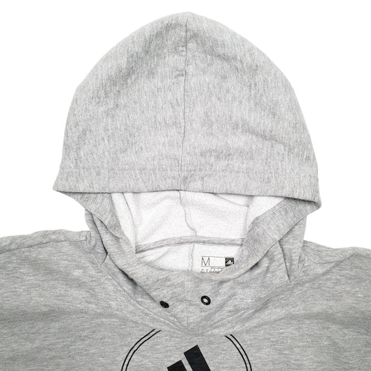 Adidas Climalite Hoodie Cotton & Polyester Jumper M - Bundl Clothing-Adidas Climalite Hoodie Cotton & Polyester Jumper M - Bundl Clothing-Mens Grey Adidas Climalite Hoodie Jumper