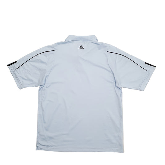 Adidas Climalite Short Sleeve Polyester Polo Shirt - Bundl Clothing-Adidas Climalite Short Sleeve Polyester Polo Shirt Blue