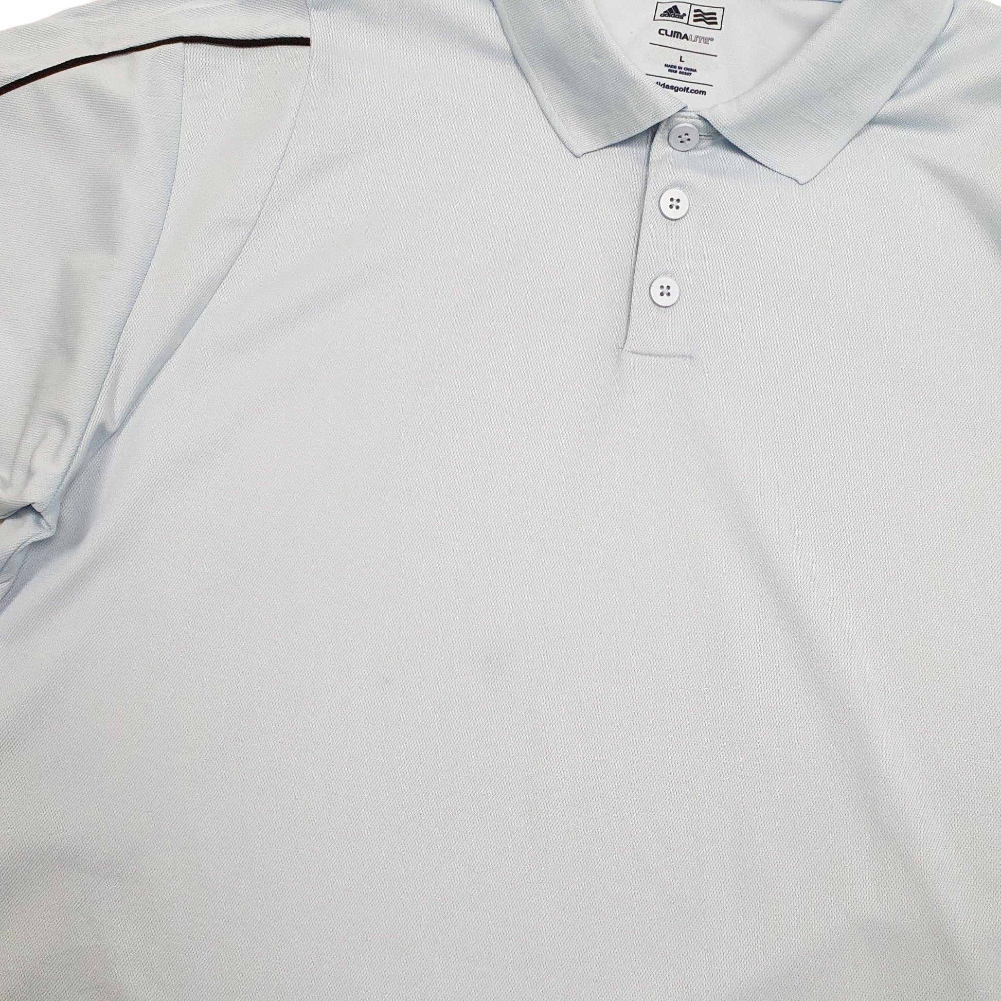 Adidas Climalite Short Sleeve Polyester Polo Shirt - Bundl Clothing-Adidas Climalite Short Sleeve Polyester Polo Shirt Blue