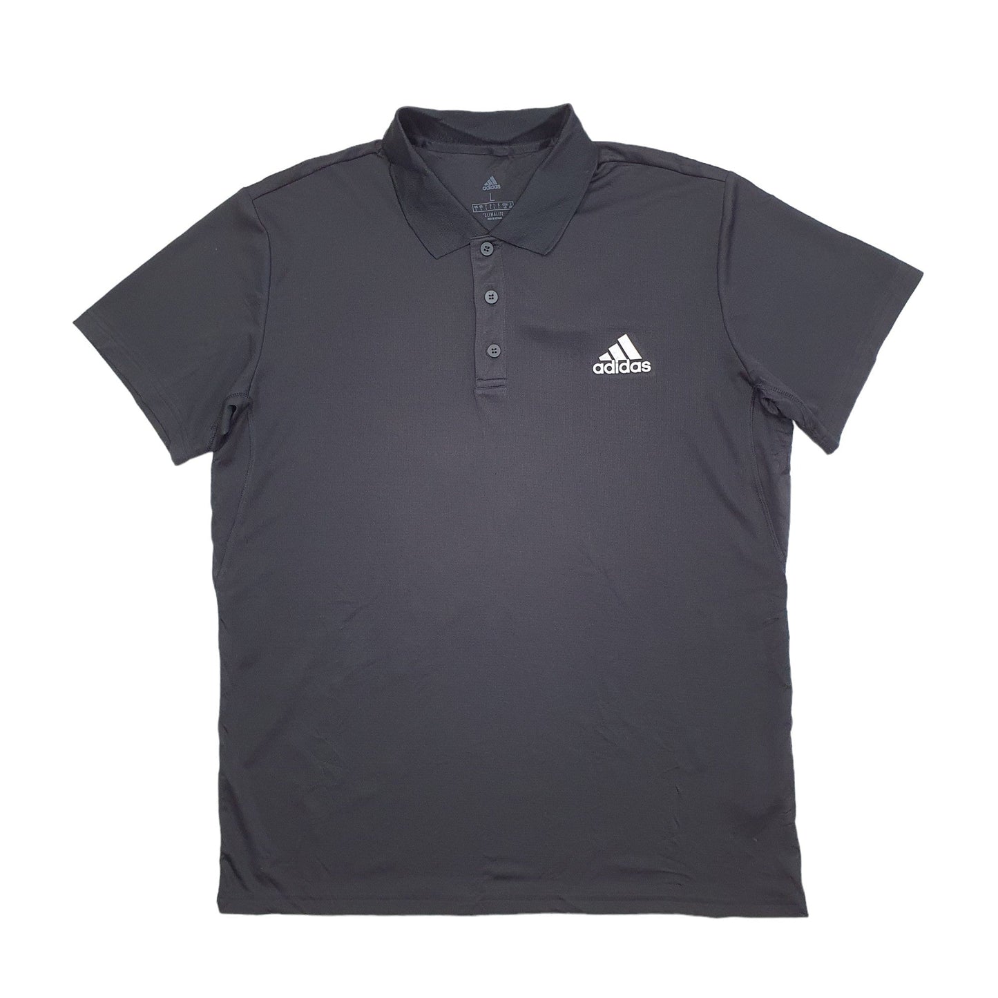 Adidas Climalite Short Sleeve Polyester Polo Shirt - Bundl Clothing-Adidas Climalite Short Sleeve Polyester Polo Shirt Black