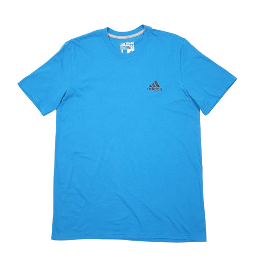 Adidas Climalite Short Sleeve T Shirt - Bundl Clothing-Adidas Climalite Short Sleeve T Shirt Blue