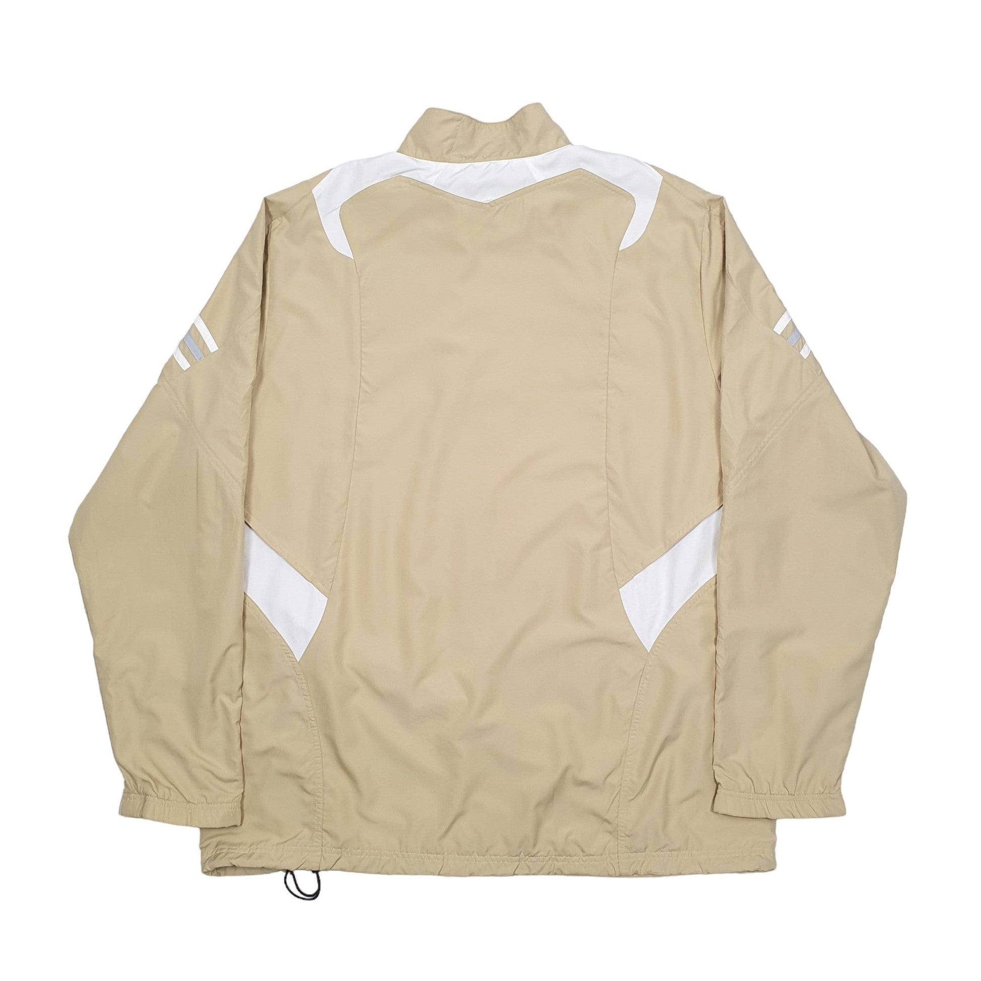 Adidas Climaproof Windbreaker Quarter Zip XL - Bundl Clothing-Adidas Climaproof Windbreaker Quarter Zip XL Beige