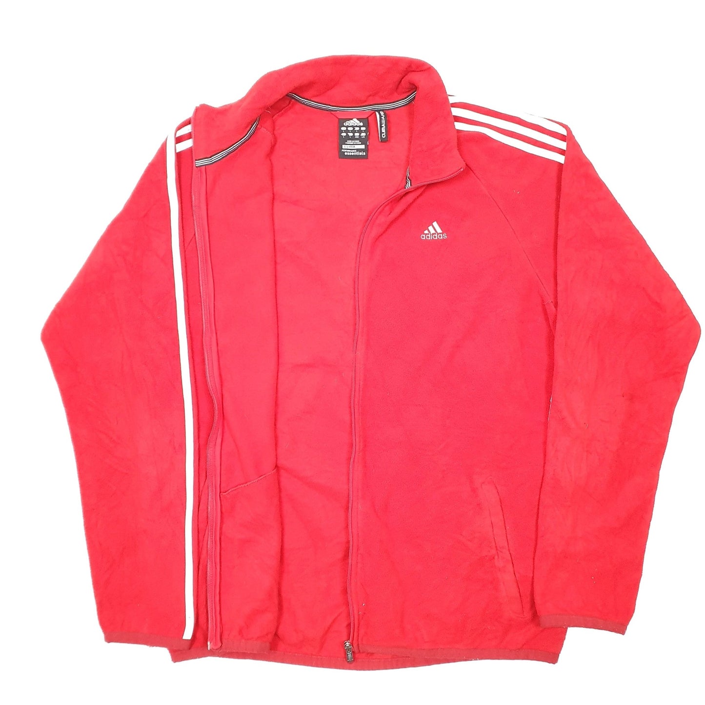 Adidas Climawarm clima 365 Active Full Zip Polyester Fleece Jumper L - Bundl Clothing-Mens Red Adidas Climawarm clima 365 Active Full Zip Jumper