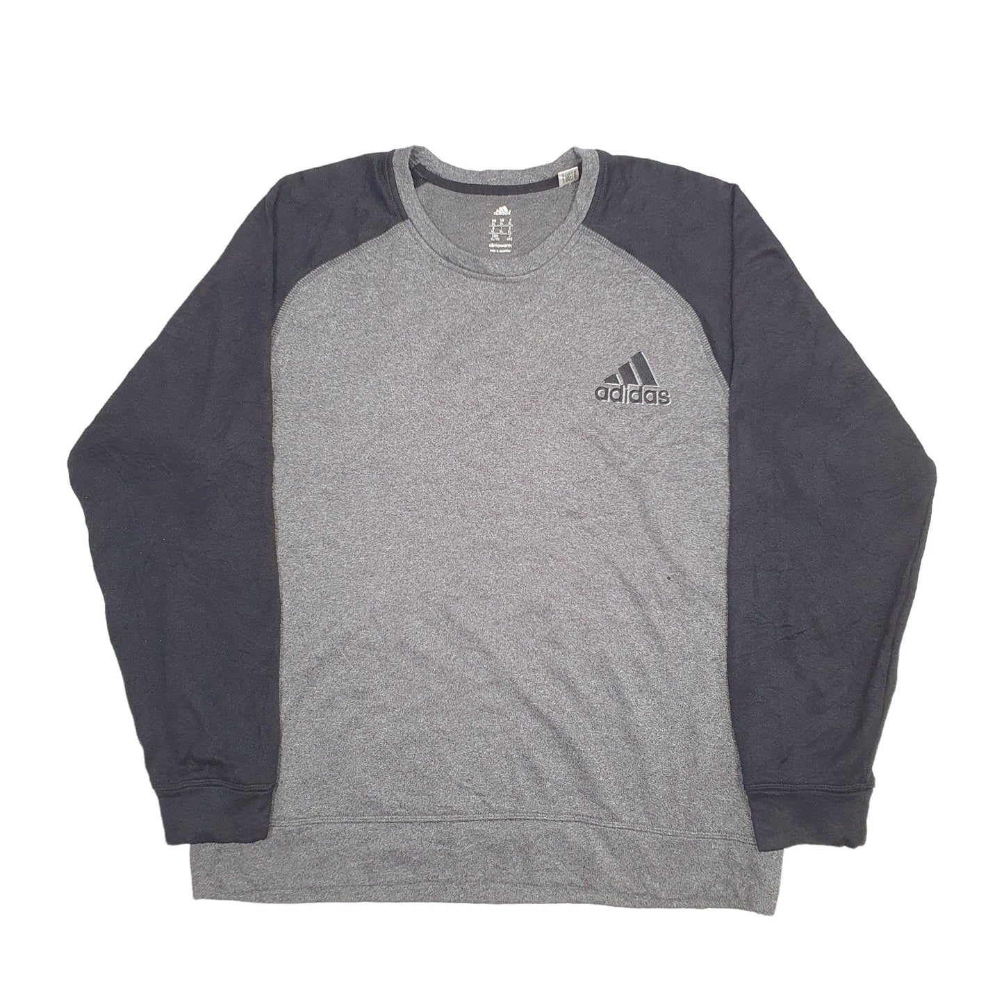 Adidas Climawarm Crewneck Cotton Sweatshirt L - Bundl Clothing-Mens Grey Adidas Climawarm Crewneck Jumper