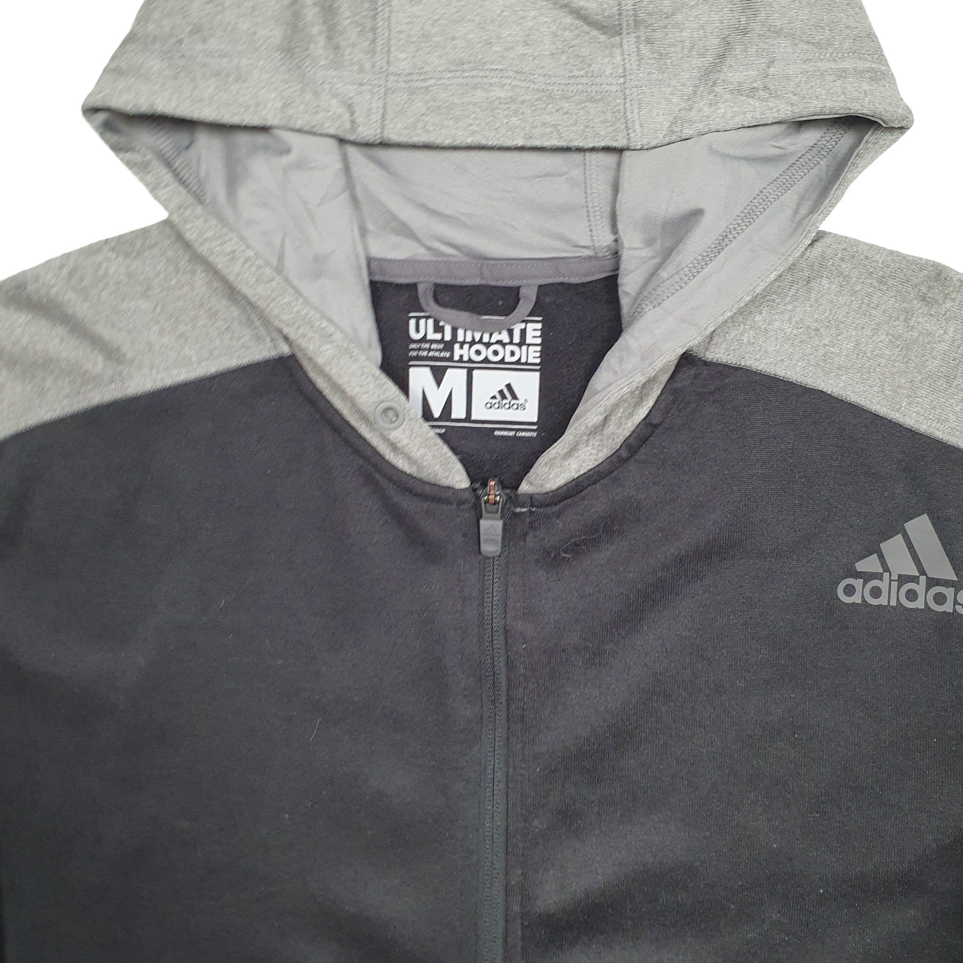Adidas Climawarm Full Zip Cotton Jumper M - Bundl Clothing-Mens Black Adidas Climawarm Full Zip Jumper