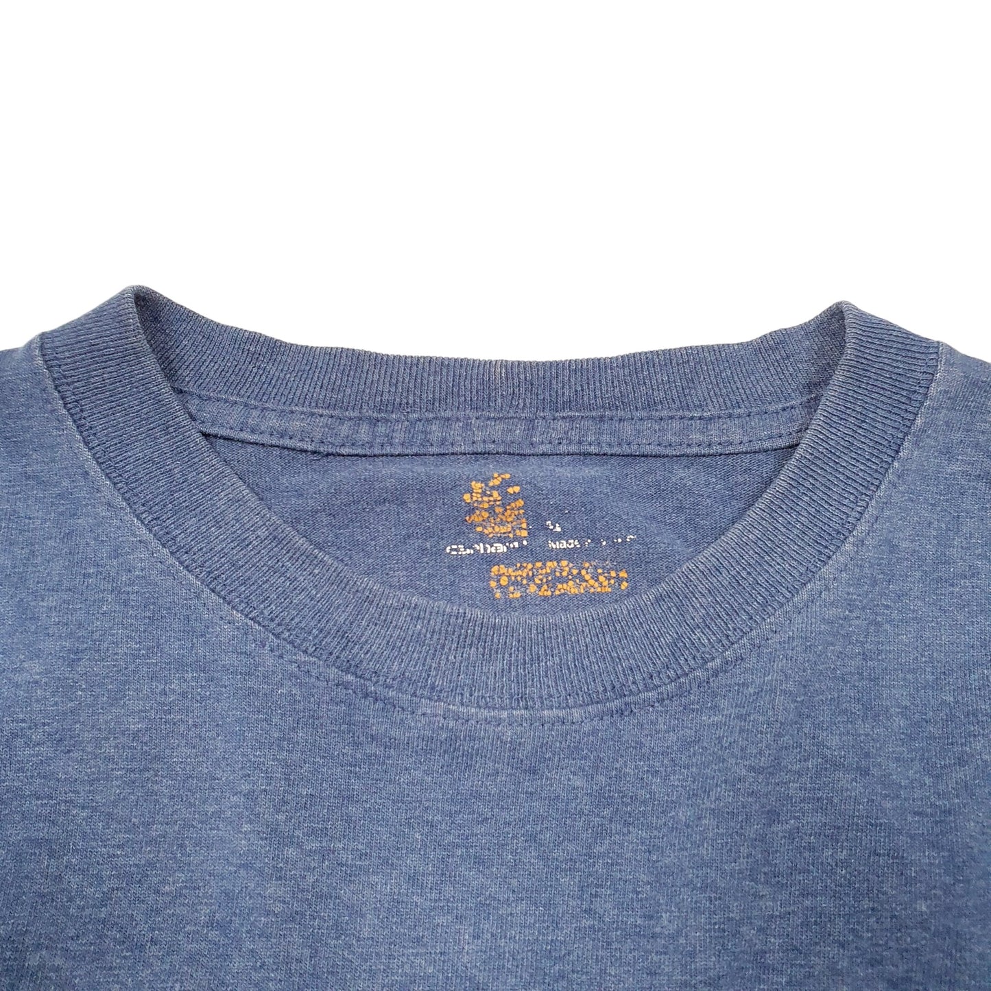 Mens Blue Carhartt Pocket Cut Off Short Sleeve T Shirt