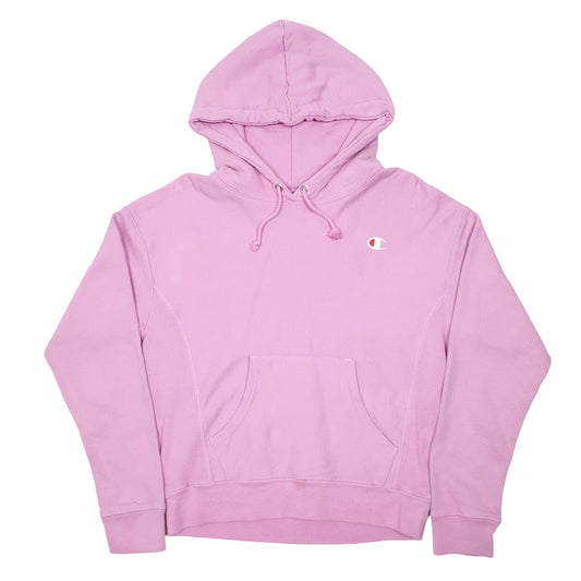 Womens Pink Champion Reverse Weave Hoodie Jumper