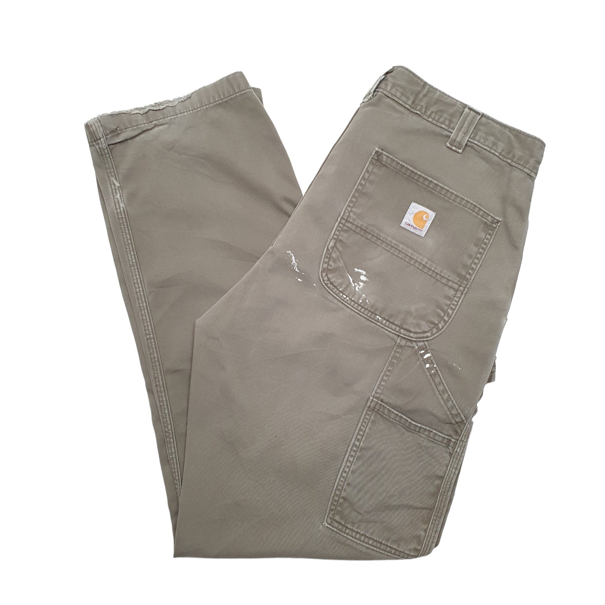 Mens Khaki Carhartt B324 Carpenter Trousers
