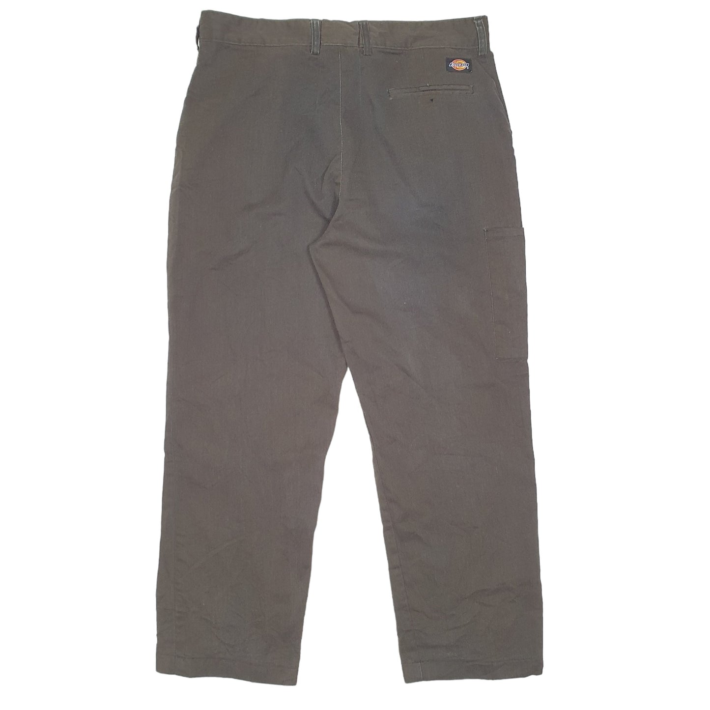 Mens Grey Dickies Redhawk Seam Chino Trousers