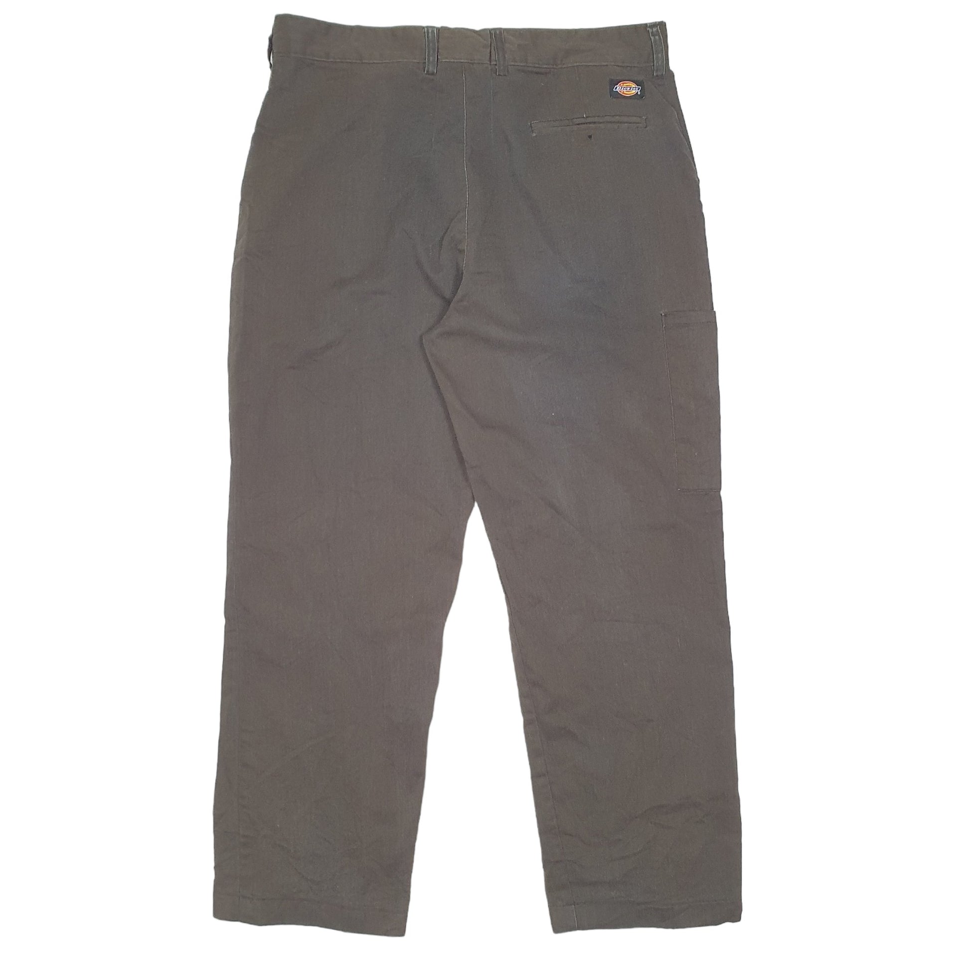 Mens Grey Dickies Redhawk Seam Chino Trousers