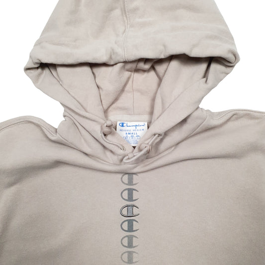 Mens Beige Champion Reverse Weave Hoodie Jumper