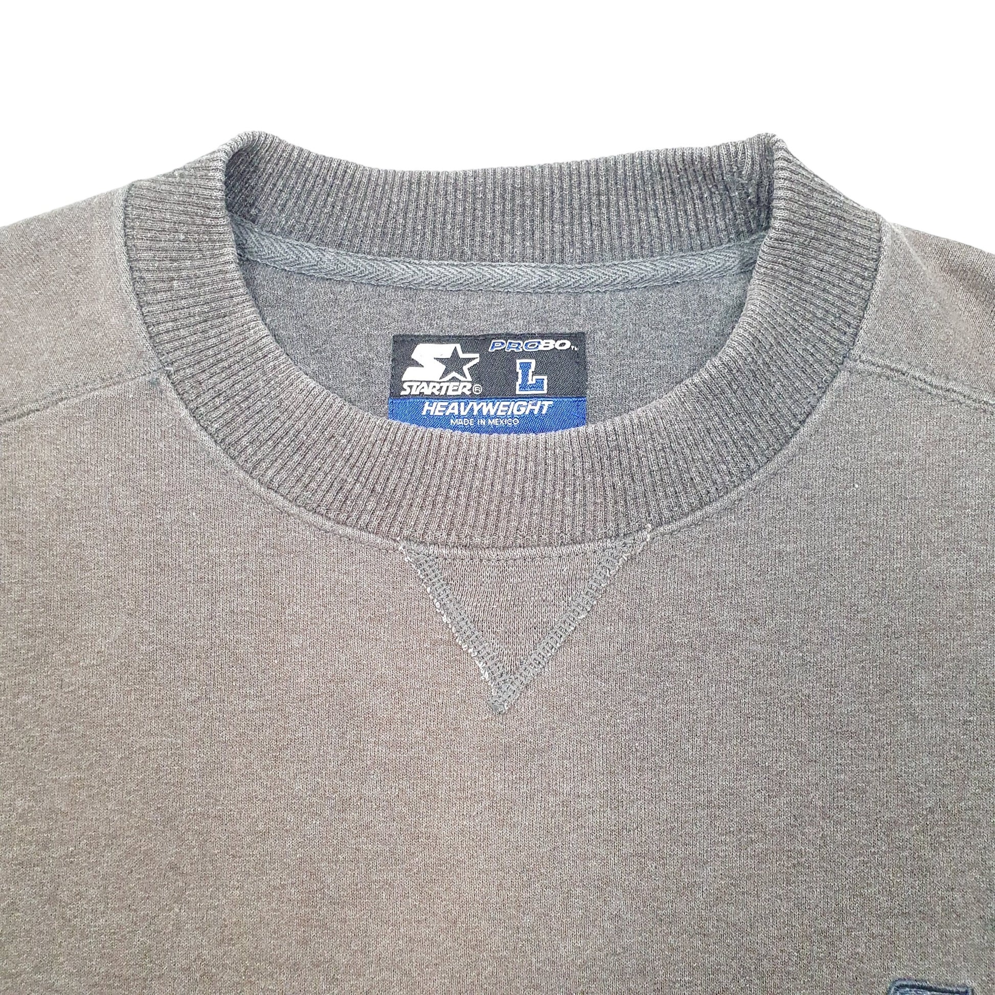 Mens Grey Starter Pro 80 Heavyweight Crewneck Jumper