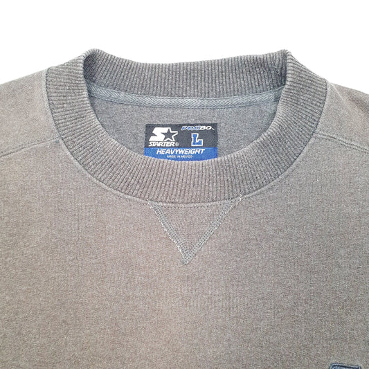 Mens Grey Starter Pro 80 Heavyweight Crewneck Jumper