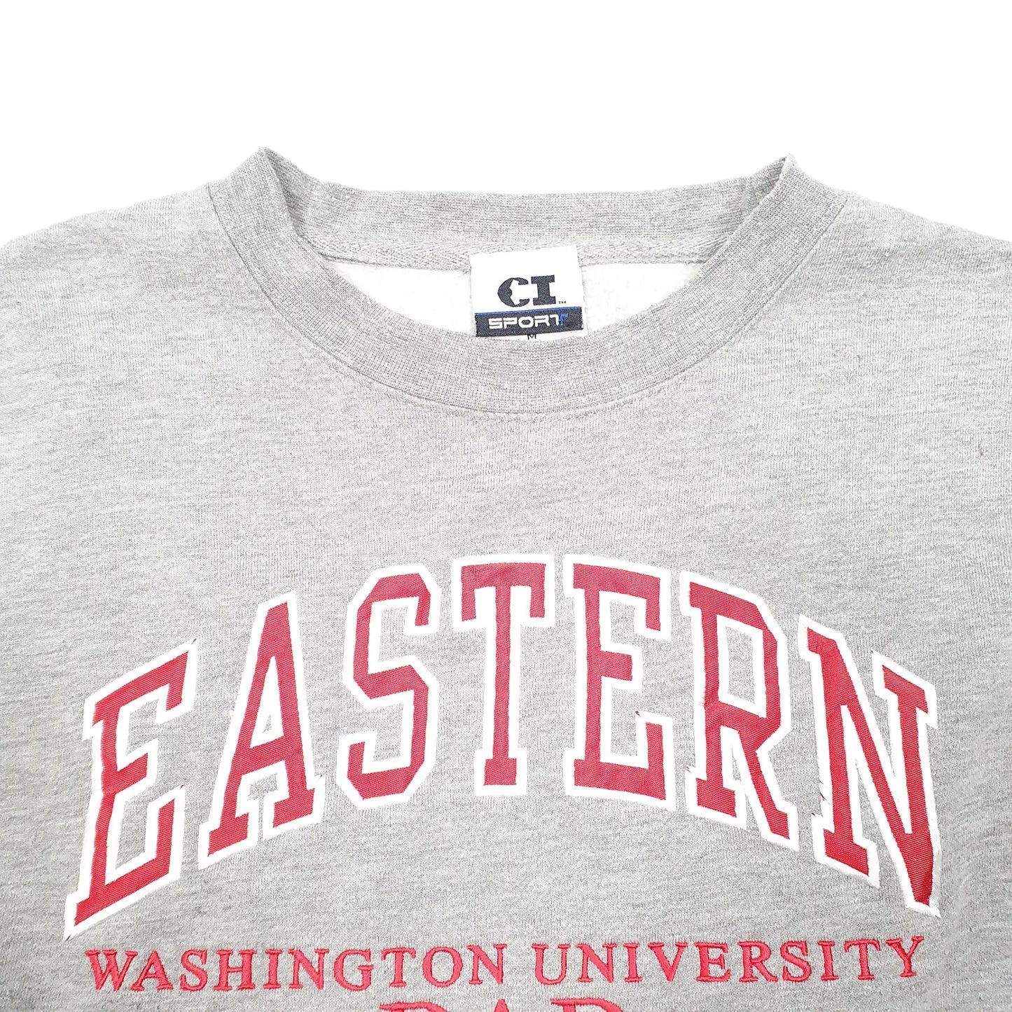 Mens Grey CI Sport Eastern Washington University Dad Crewneck Jumper
