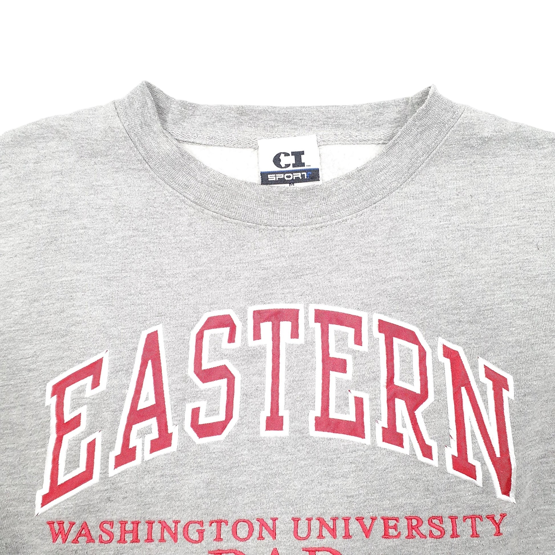 Mens Grey CI Sport Eastern Washington University Dad Crewneck Jumper