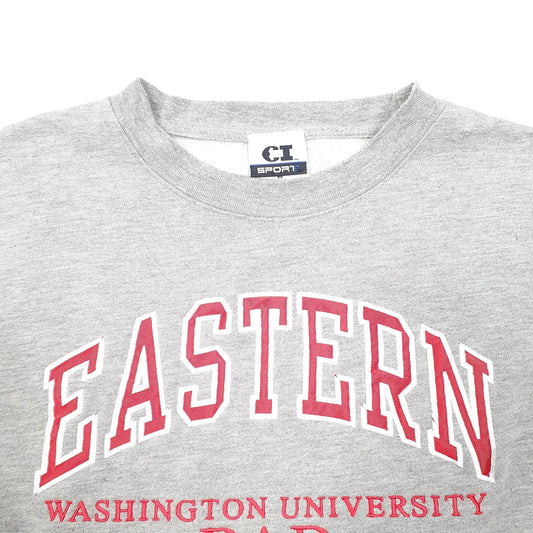 Mens Grey CI Sport Eastern Washington University Dad Crewneck Jumper