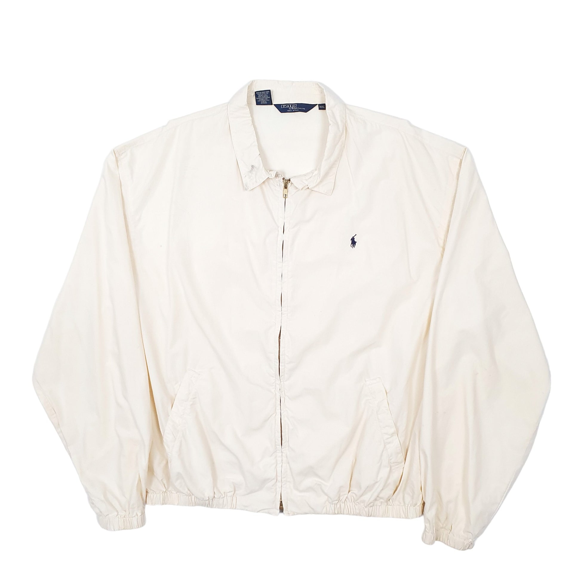 Mens Cream Polo Ralph Lauren Vintage 1980s Made in USA Lightweight  Coat