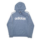 Mens Blue Adidas  Hoodie Jumper