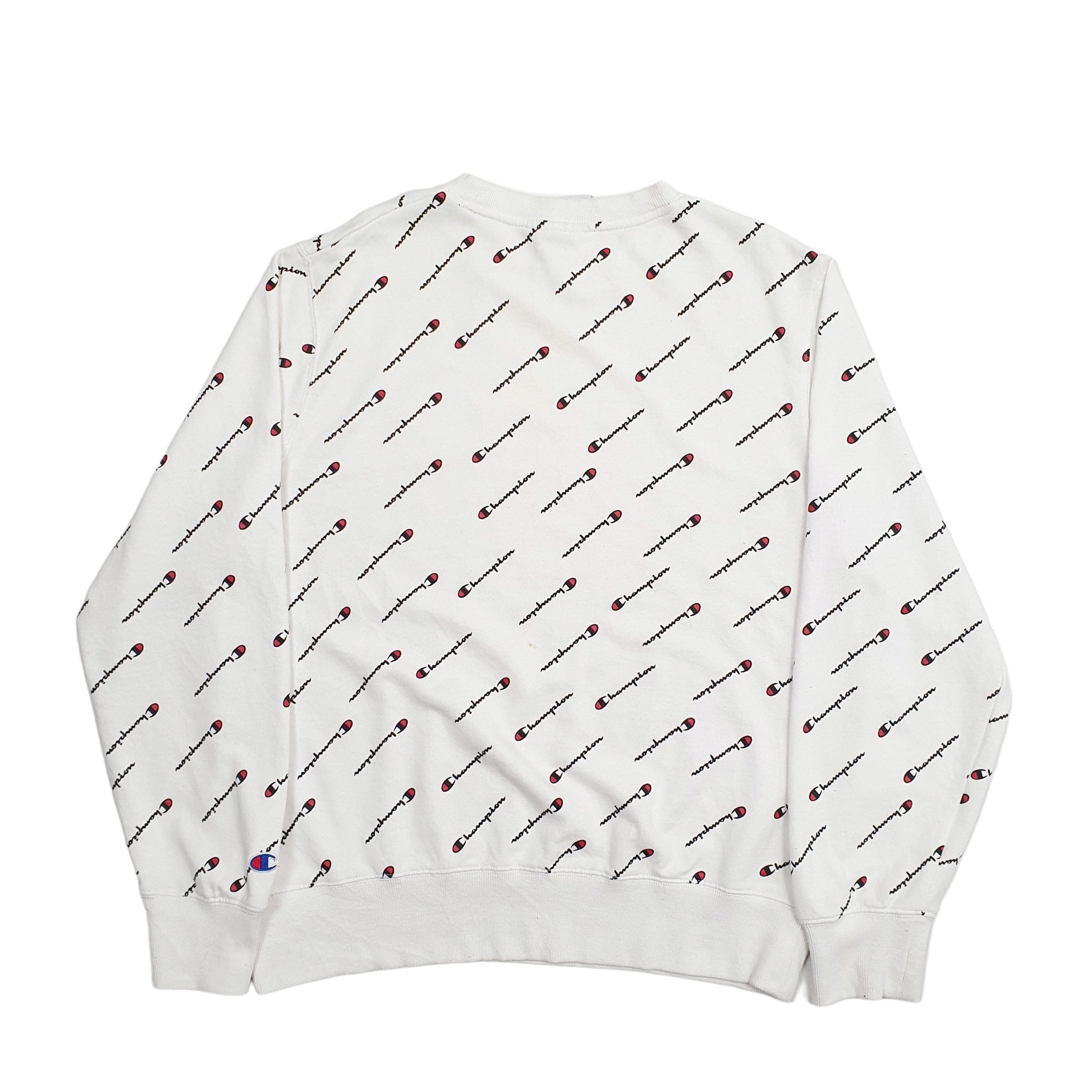 Womens White Champion  Crewneck Jumper