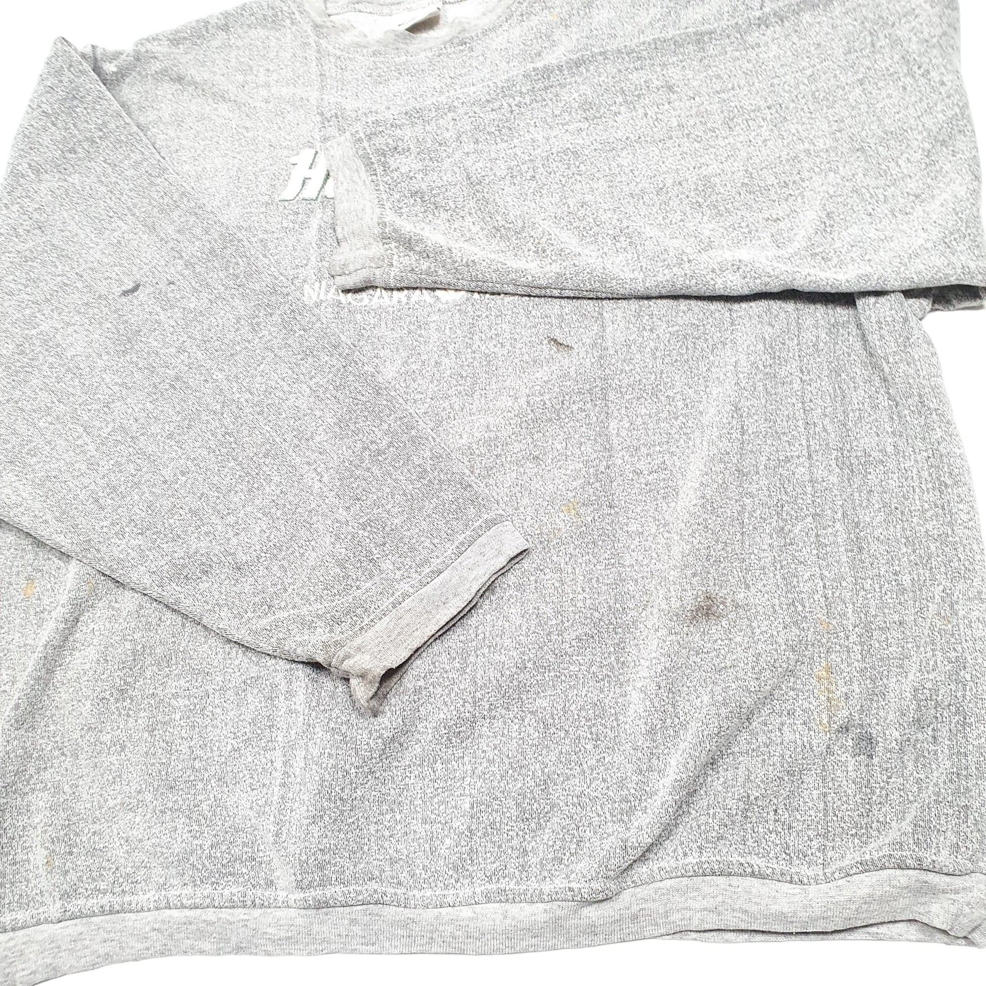 Mens Grey Hard Rock Cafe Vintage Canada Niagra Falls Crewneck Jumper