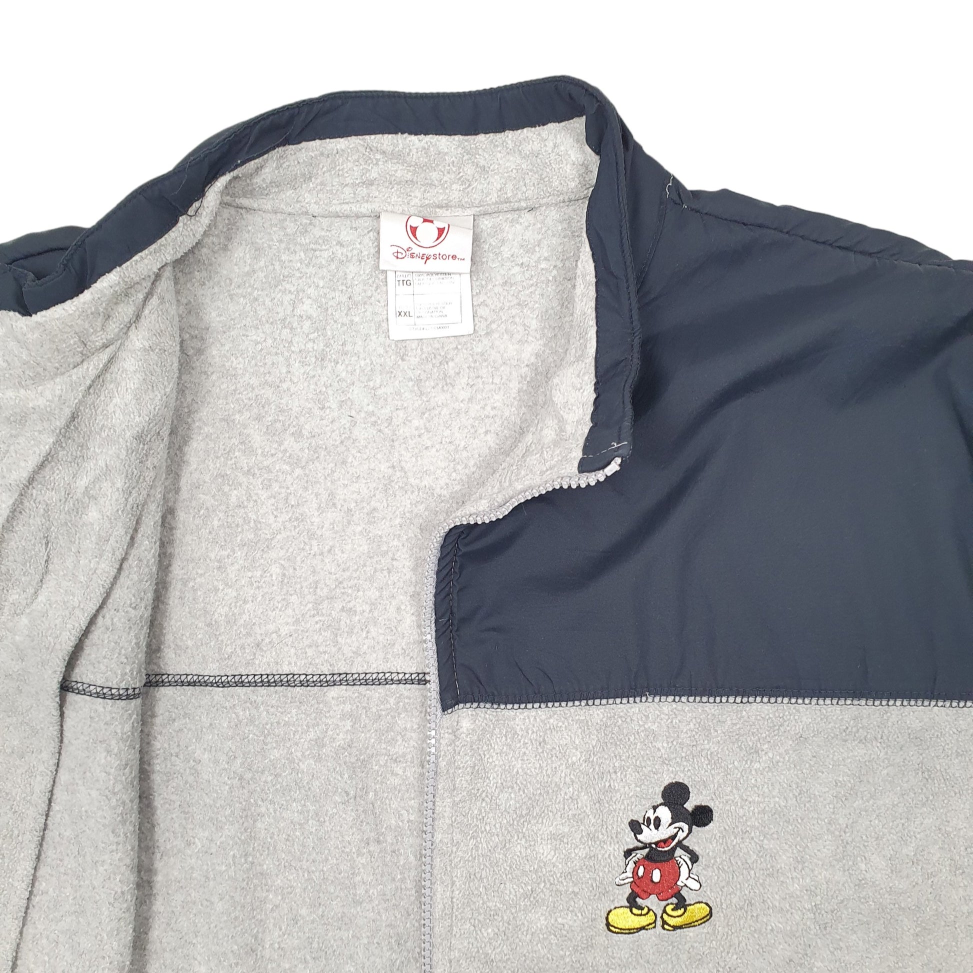 Mens Grey Disney Mickey Mouse Full Zip Jumper