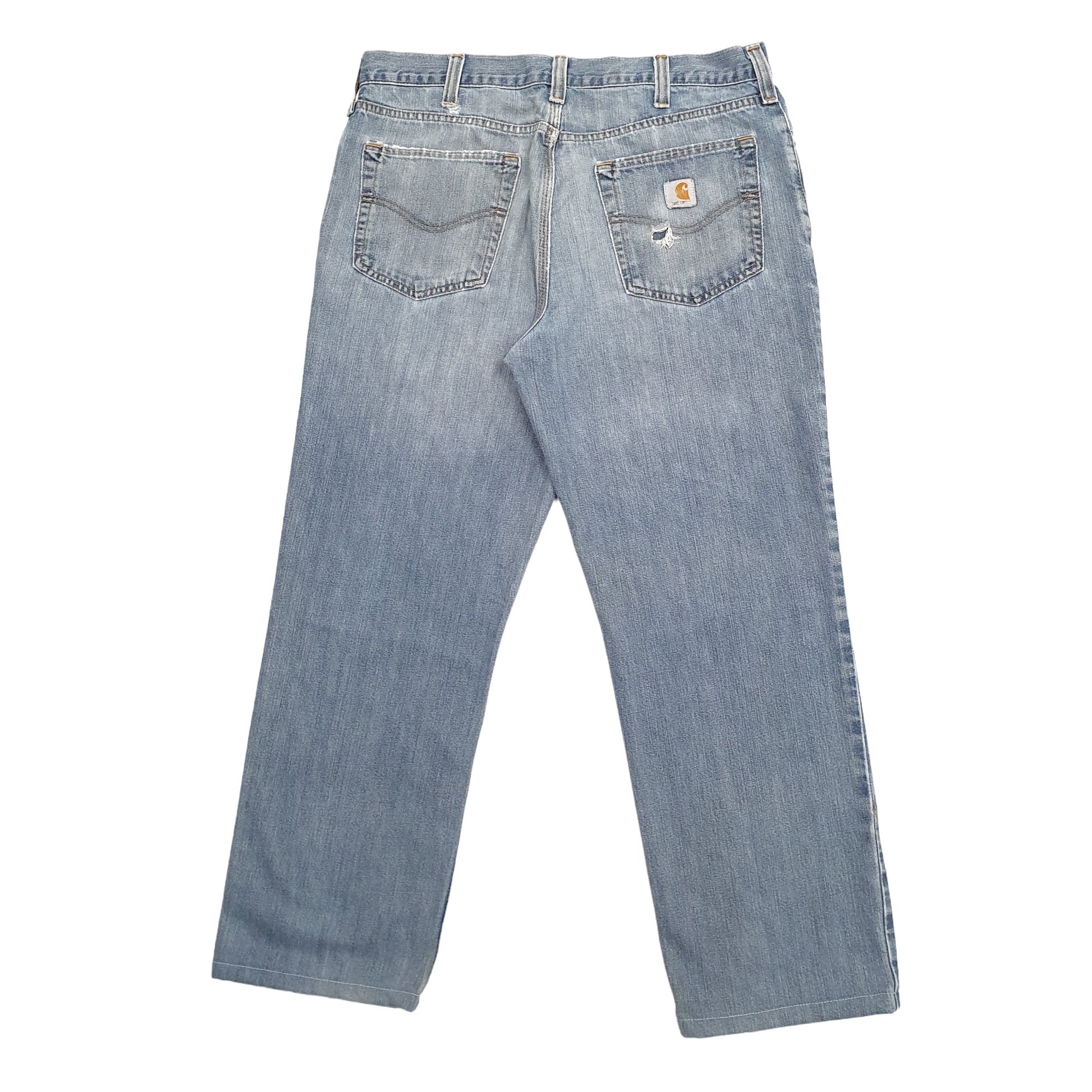 Mens Blue Carhartt Carpenter Relaxed JeansW36 L30