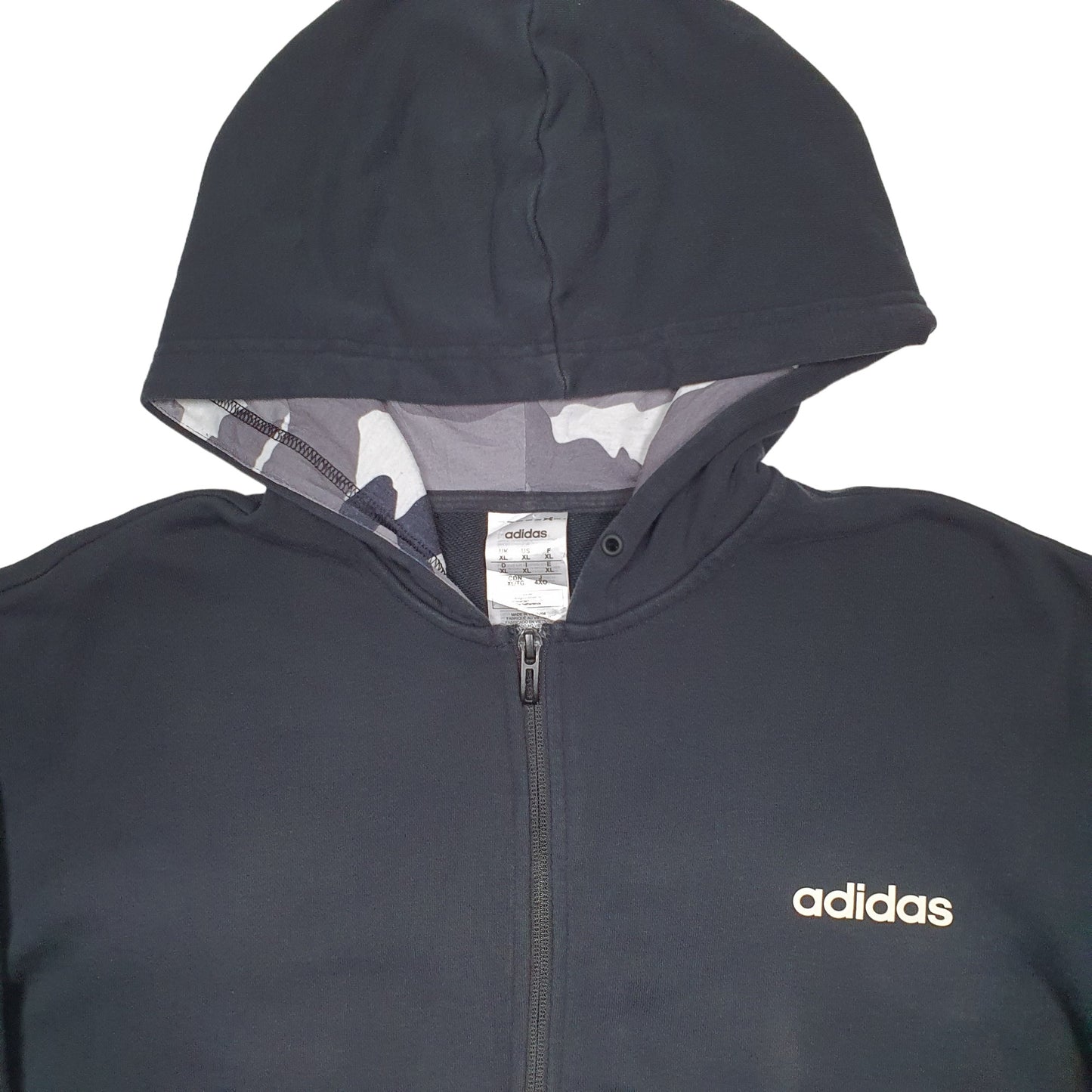 Mens Black Adidas  Full Zip Jumper