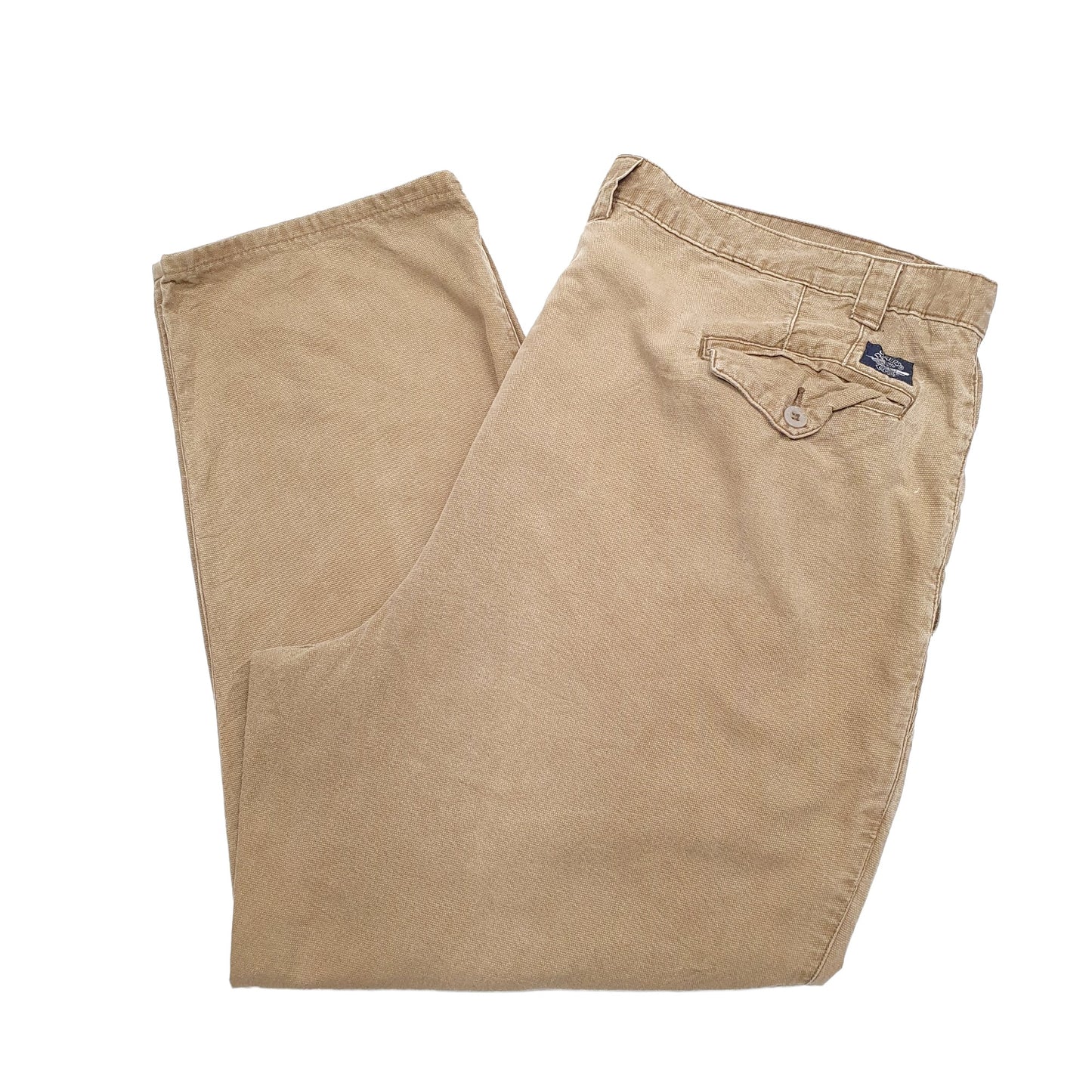 Mens Tan Dockers Pleated Chino Trousers